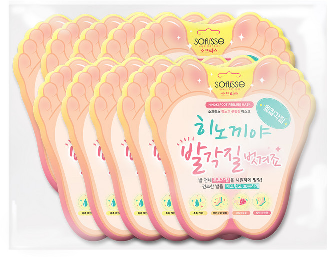 소프리스 히노끼 풋필링 마스크, 1개입, 10개