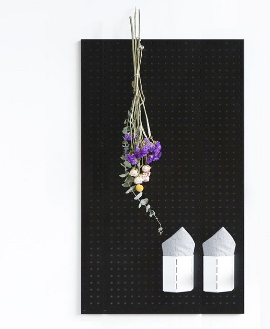 타공판닷컴 원형 타공판 500 x 800 mm, 1개, 블랙