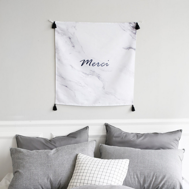 베베데코 마블 DTP 타슬형 바란스 가리개 커튼