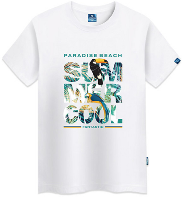 진마니아 남녀공용 썸머쿨 라운드 빅사이즈 반팔티 TS-220