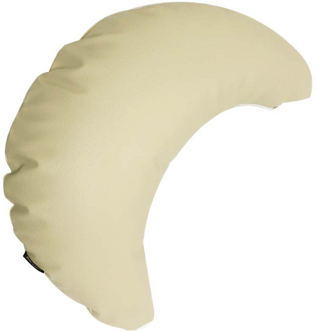 마벨러스홈데코 가죽 반달 쿠션, 아이보리