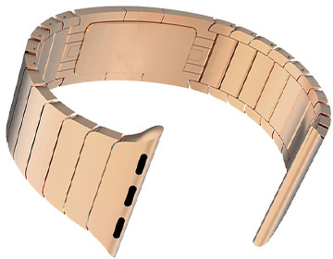 VICHELLE Apple Watch 3/4/5 蝴蝶長方扣金屬錶帶 (相容38/40mm), 玫瑰金, 1個