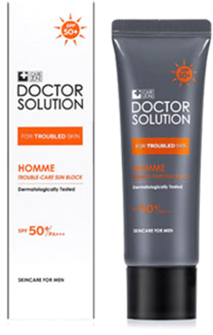 케어존 옴므 트러블 선 블록 SPF50+ PA+++, 50ml, 1개