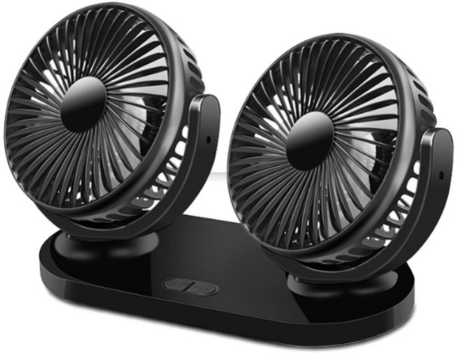 어반카 트윈 스탠드 카팬 차량용 선풍기, YMG-801, 블랙