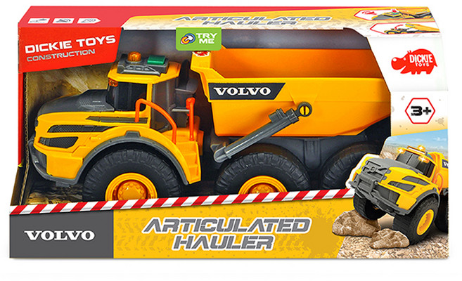디키토이즈 볼보 덤프트럭 중장비 라이트 사운드 완구, 혼합색상, 1개