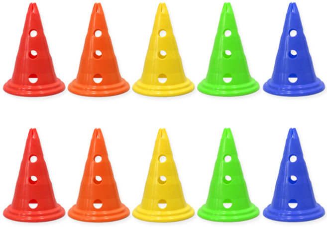 젤존 원형허들콘 5종 세트, 레드 + 오렌지 + 옐로우 + 그린 + 블루, 10개