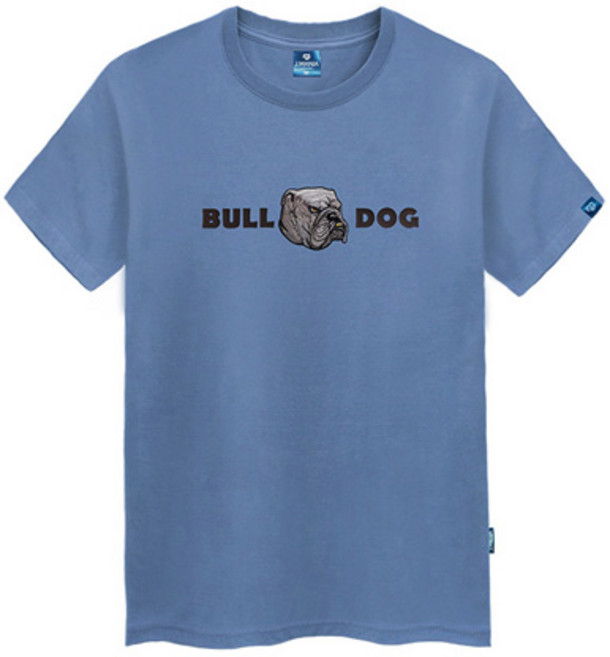 진마니아 남녀공용 불독 나염 패치 라운드 빅 사이즈 반팔 티셔츠 TS-044
