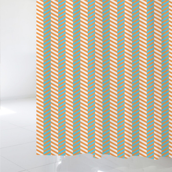 수풀 북유럽 스타일 샤워커튼 sc594 L + 스테인리스 고리 12p, 1세트