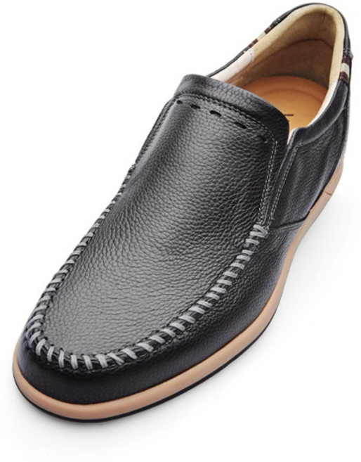 VONIN 남성용 천연소가죽 플렉시블 핸드스티치 슬립온 SV001