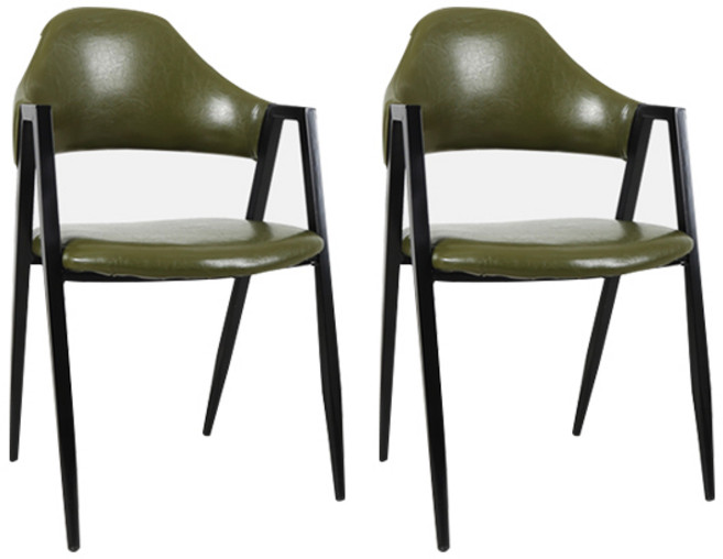 체어포트 에이스 카페 인테리어 의자, 카키, 2개