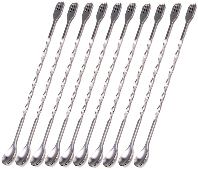 더소울빈 스텐 바 스푼 칵테일 머들러, 10개