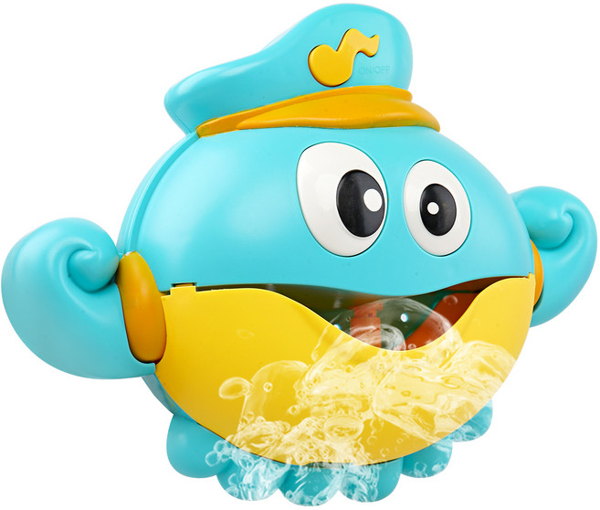 레츠토이 버블문어선장 유아 목욕놀이 거품기, 혼합색상, 1개