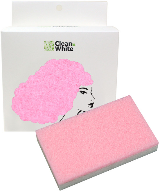 클린앤화이트 구리나노 파스텔 수세미 핑크, 8개입, 1개