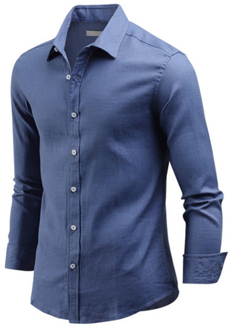 다꾸앙 남성용 통기성 아이랜드 린넨 긴팔 셔츠 C06D14_ss2114