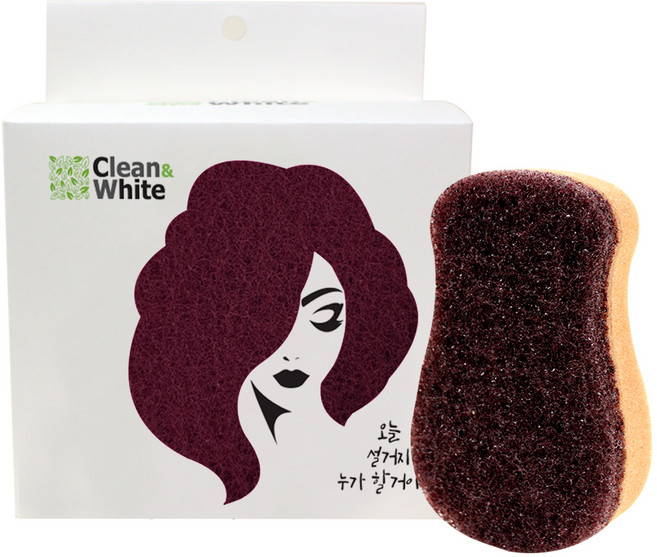 클린앤화이트 구리나노 초콜릿 땅콩 수세미, 5개입, 1개