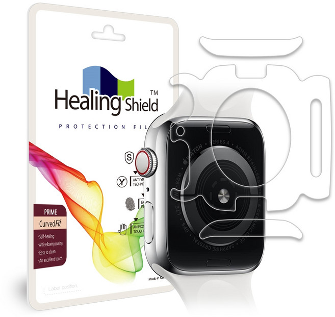 힐링쉴드 애플워치4 40mm 프라임 고광택 측후면필름 2p, 1개