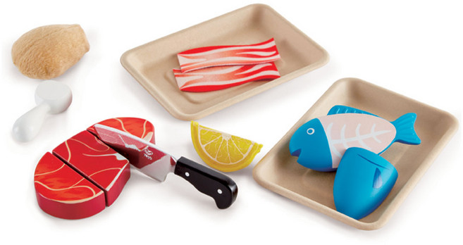 하페 영양만점고기 소꿉놀이 세트, 혼합색상, 1개