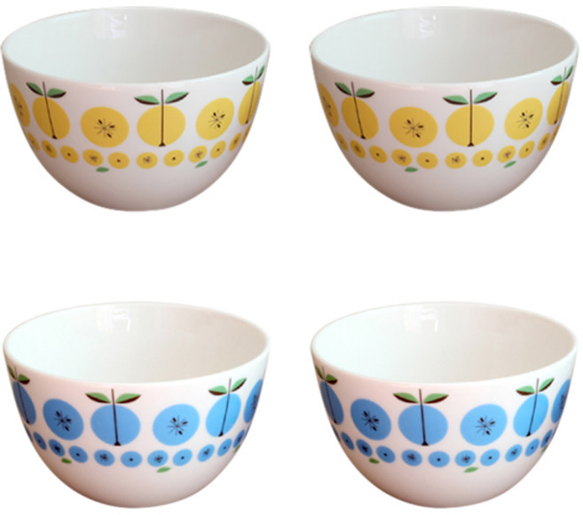 로타 라이스볼 블루 2p + 옐로우 2p 세트, 혼합색상, 1세트