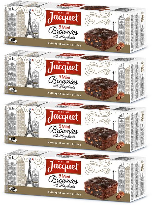 Jacquet 迷你榛果布朗尼, 150g, 4個