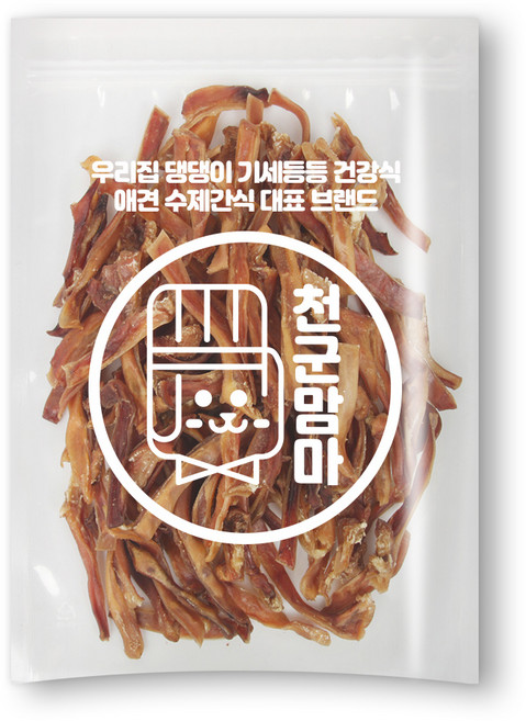 천군맘마 강아지 수제 건조간식, 돼지귀, 500g, 1개