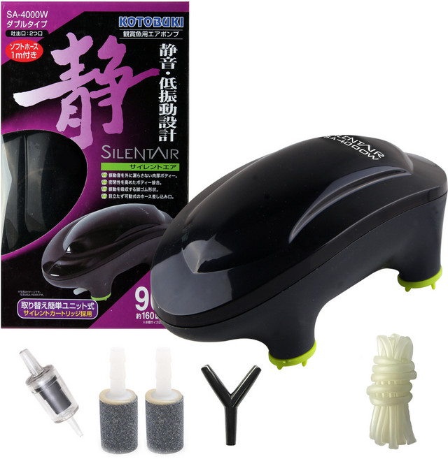 고토부키 산소기 파워 2구 SA-4000W + 호스 + 역류방지기 + Y자 + 에어스톤 2p 세트, 1세트