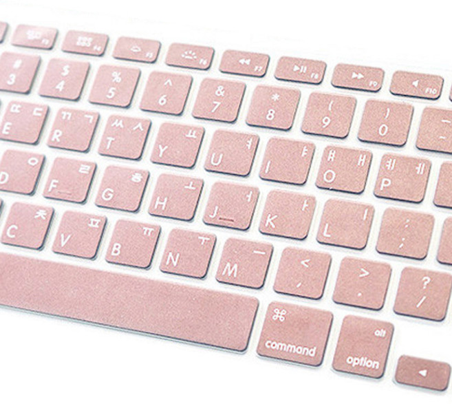 맥북 뉴에어 13 A1932 호환 실리콘 키스킨, 로즈골드, 1개