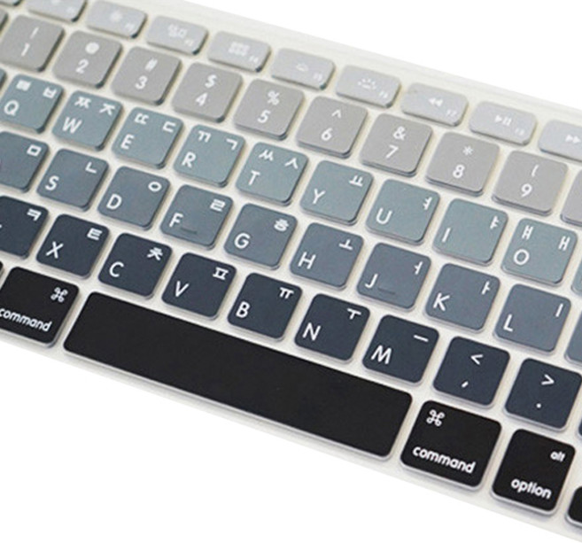 맥북 뉴에어 13 A1932 호환 실리콘 키스킨, 블랙그라데이션, 1개