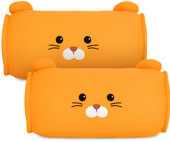 토리토리 햄스터 차량용 목쿠션, 옐로우, 2개