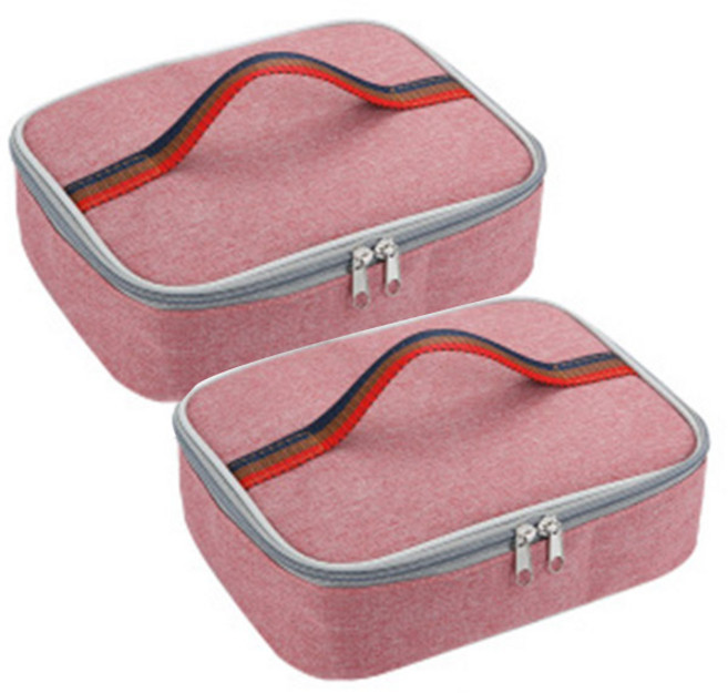 GUNU 토트 크로스 보온 보냉 가방 2p, 레드