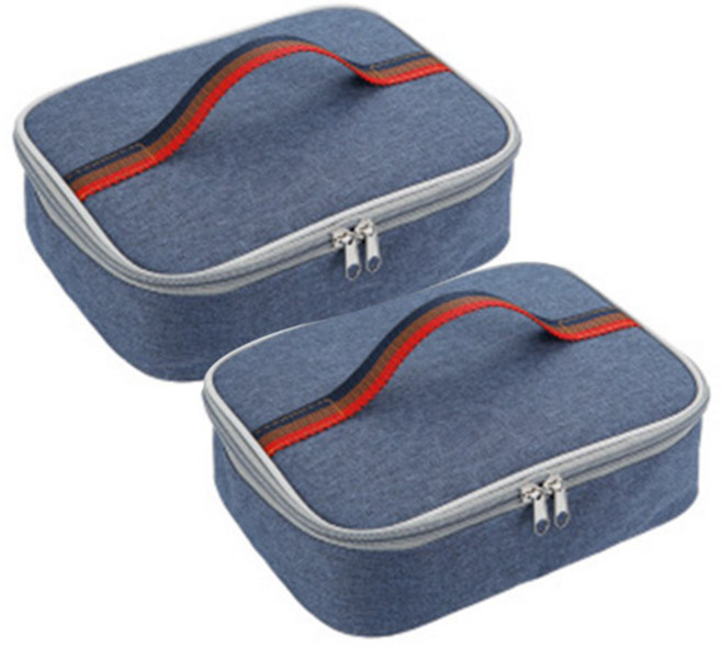 GUNU 토트 크로스 보온 보냉 가방 2p, 블루