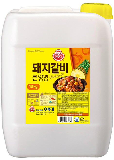 오뚜기 돼지갈비 큰양념, 10kg, 1개