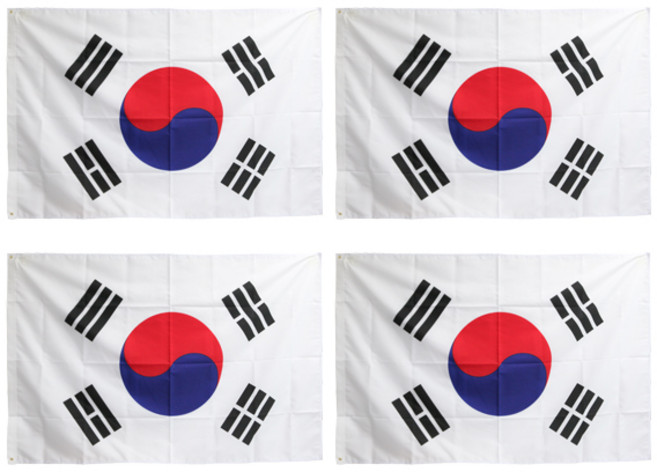 리빙다 태극기 9호 40 x 60, 혼합색상, 4개