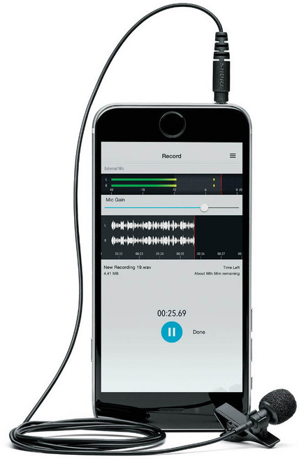 슈어 라발리어 핀 마이크 MOTIV MVL, 혼합색상, 1개