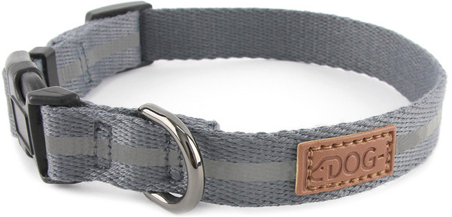 도그아이 반사광 캐시미어 목줄, 그레이, 1개