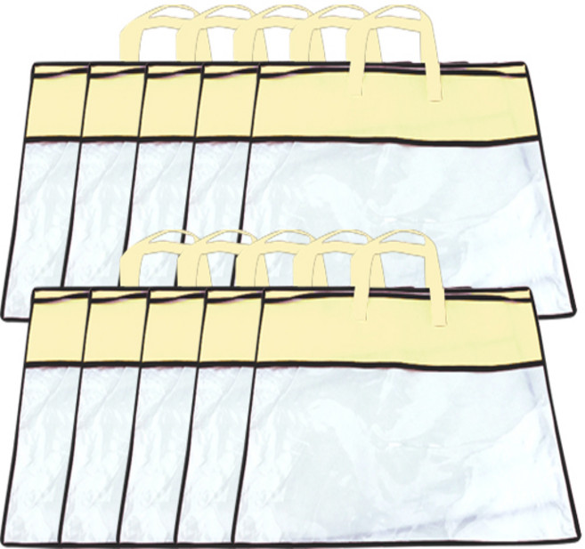 마켓피오 홈 부직포 침구 보관가방 베이지 35 x 35 cm, 10개입, 1개