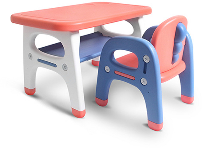 베이블퓨어리 프리미엄 스마트 유아 책상 + 의자 세트, 쥬라기(오렌지 + 블루)
