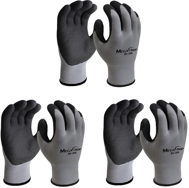 메가그립 울용 기모 코팅장갑 L SH-200, 혼합색상, 3세트