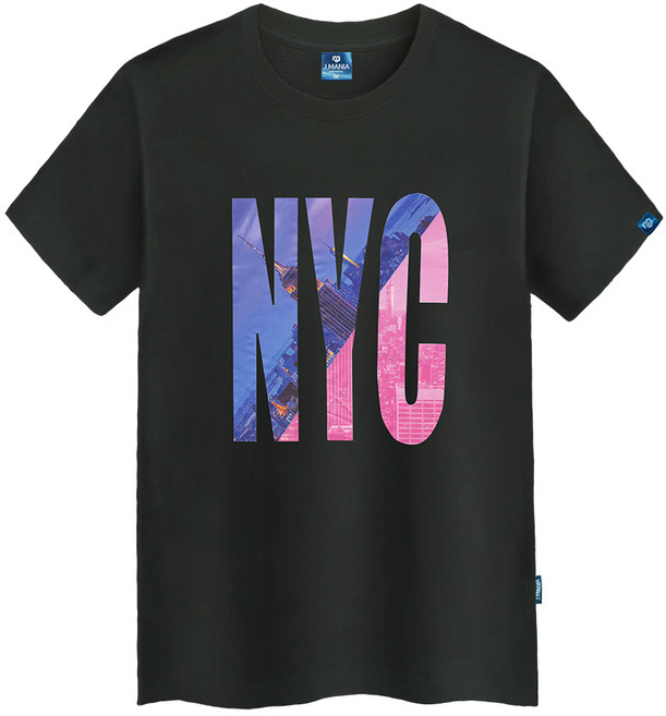 진마니아 남녀공용 뉴욕시티 라운드 통기성 반팔 티셔츠 TS-316