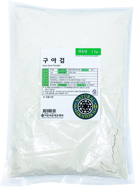 이든타운 구아검 분말, 1kg, 1개