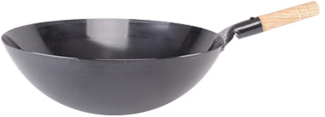 한국 철 코팅 북경팬 나무손잡이, 1개