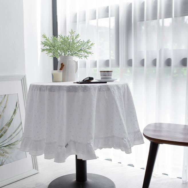 까사엘 안개 원테이블커버, 화이트, 4인