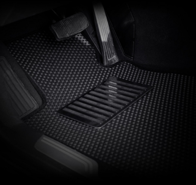 순수 벌집 카매트 일반형 + 메탈 레이싱 발판 패드 세트, 기아 K5 DL3 2020년~ 3P, 올블랙