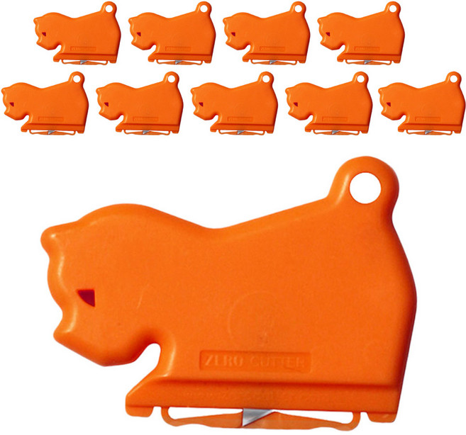 제로커터 강아지 스크랩 안전 커터, 레드, 10개