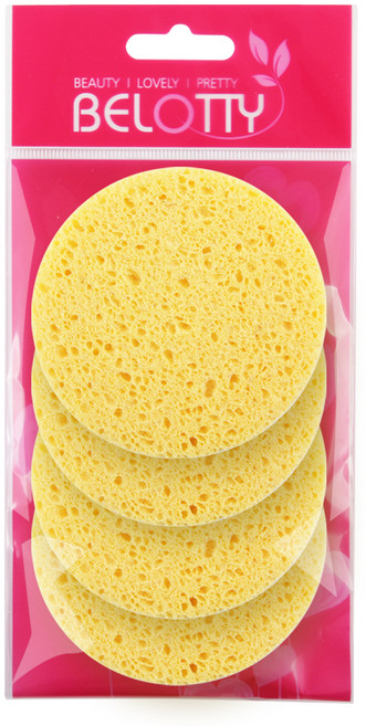 벨로티 셀룰로오스 클렌징 스폰지 6mm 4p, 1개