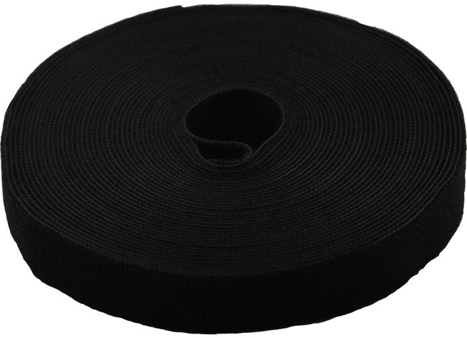 컴잇 벨크로 케이블 타이 전선정리 롤타입 2cm x 10M 블랙, 1개