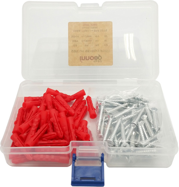 이노공구 칼블럭 레드 + 일반나사 세트 1057, 1세트