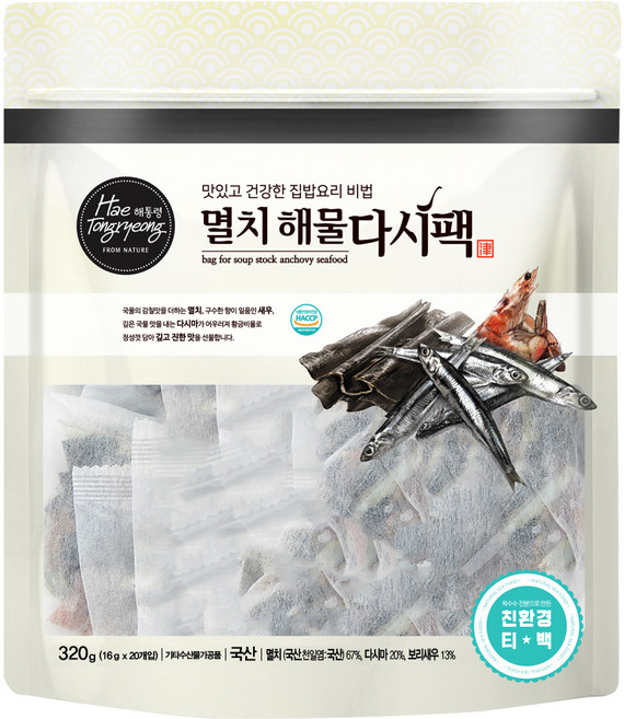 해통령 멸치 해물다시팩, 320g, 1개