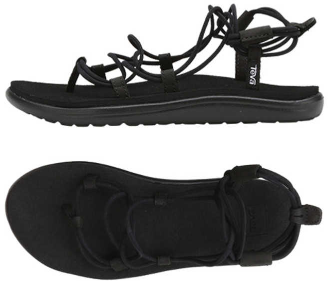 Teva Voya Infinity女款羅馬繩鞋 1019622, 230, 黑色