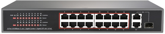 넥스트유 16포트 POE 스위칭허브 250W, NEXT-POE318SFP-TP, 1개