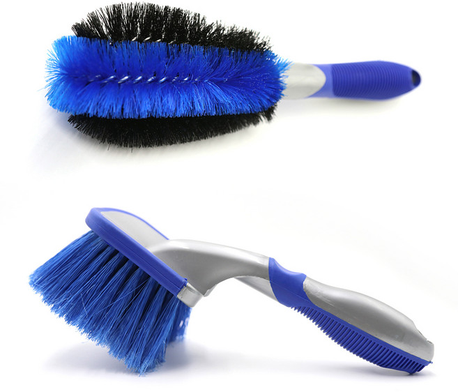 드라이뷰 숏 그립 브러쉬 + 듀얼 휠 브러쉬 세트, 혼합색상, 1세트